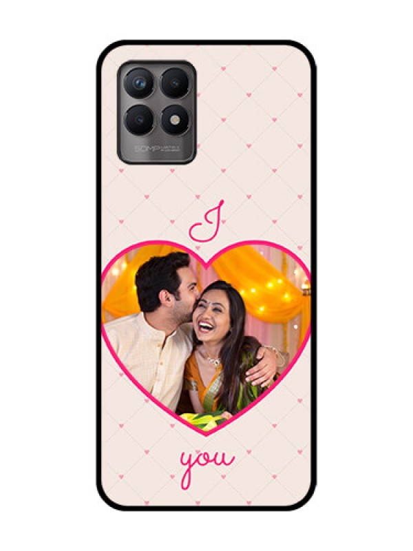 Custom Realme Narzo 50 Custom Metal Phone Case - Heart Shape Design