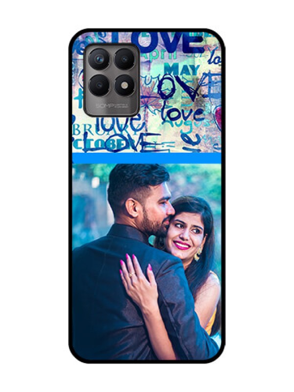 Custom Realme Narzo 50 Custom Metal Phone Case - Colorful Love Design