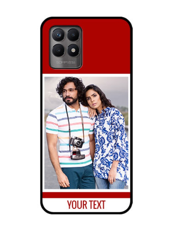 Custom Realme Narzo 50 Custom Metal Phone Case - Red Color Design