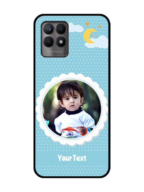 Custom Realme Narzo 50 Custom Metal Phone Case - Violet Pattern Design