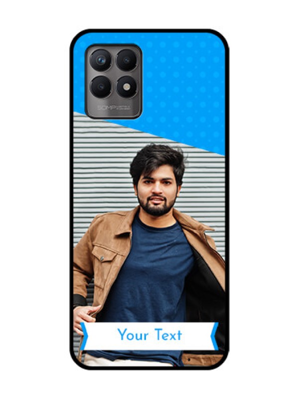 Custom Realme Narzo 50 Custom Metal Phone Case - Simple Blue Color Design