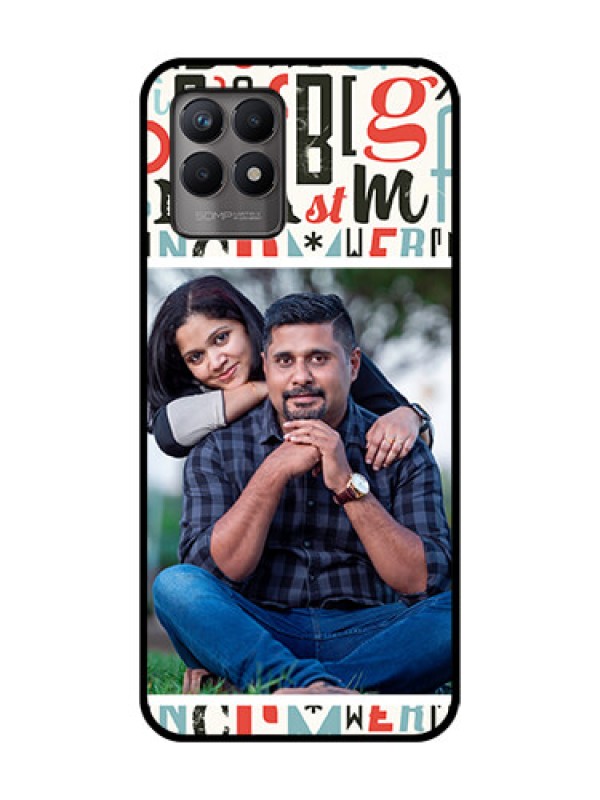 Custom Realme Narzo 50 Custom Metal Phone Case - Alphabet Design