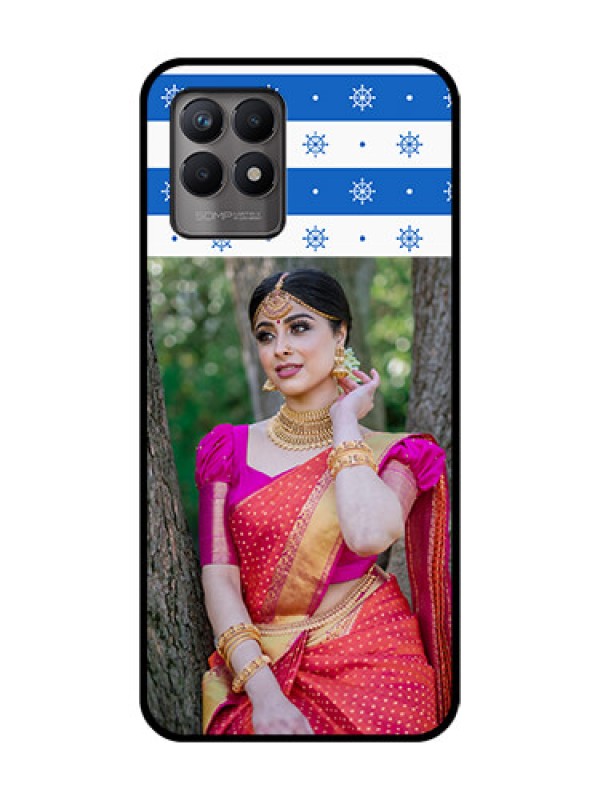 Custom Realme Narzo 50 Custom Metal Phone Case - Snow Pattern Design