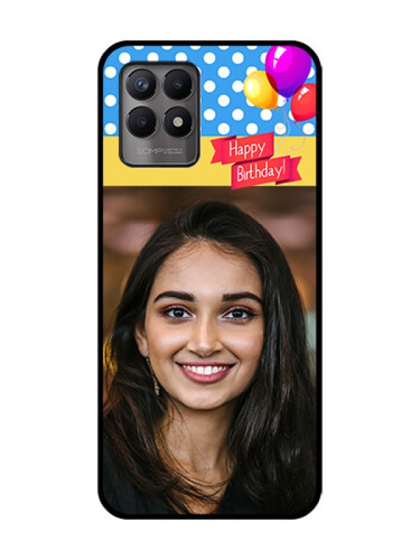 Custom Realme Narzo 50 Custom Metal Phone Case - Happy Birthday Design