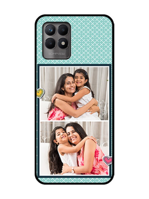 Custom Realme Narzo 50 Custom Metal Phone Case - 2 Image Holder With Pattern Design