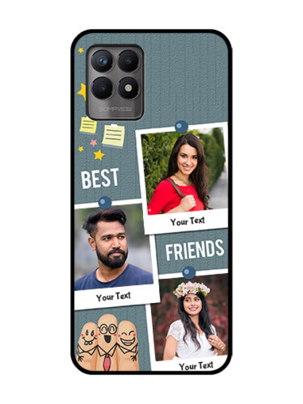 Custom Realme Narzo 50 Custom Metal Phone Case - Sticky Frames And Friendship Design