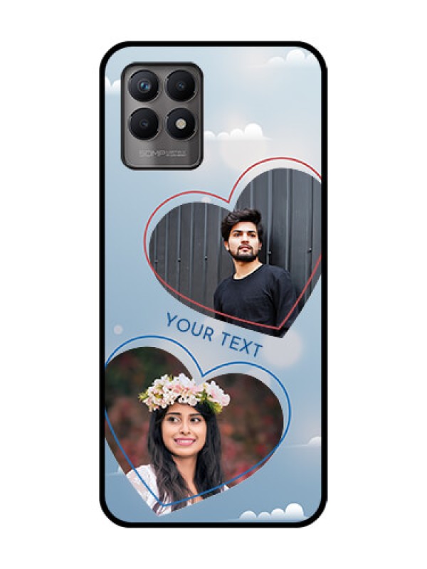 Custom Realme Narzo 50 Custom Metal Phone Case - Blue Color Couple Design