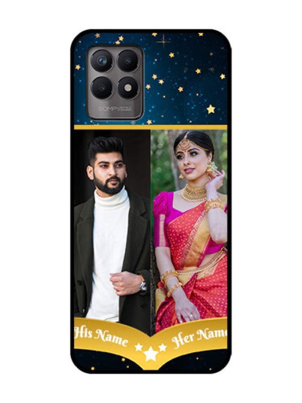 Custom Realme Narzo 50 Custom Metal Phone Case - Galaxy Stars Backdrop Design