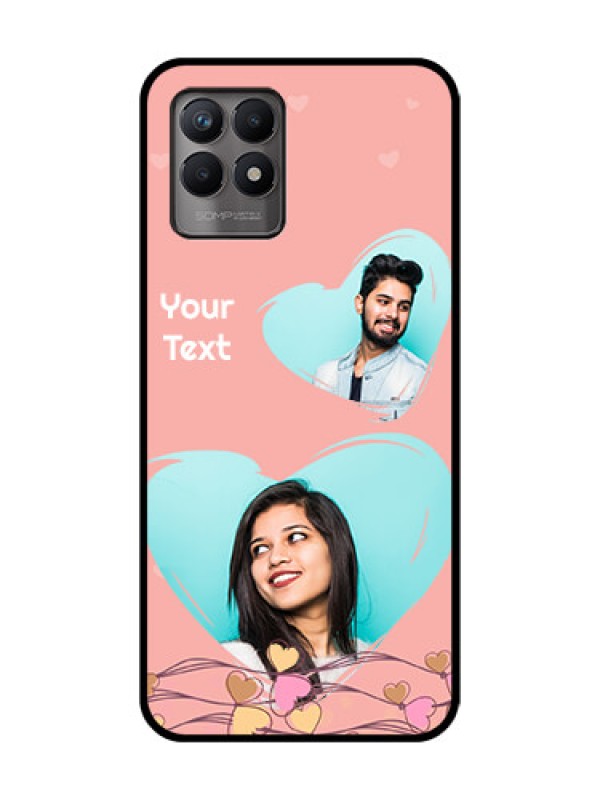 Custom Realme Narzo 50 Custom Metal Phone Case - Love Doodle Design