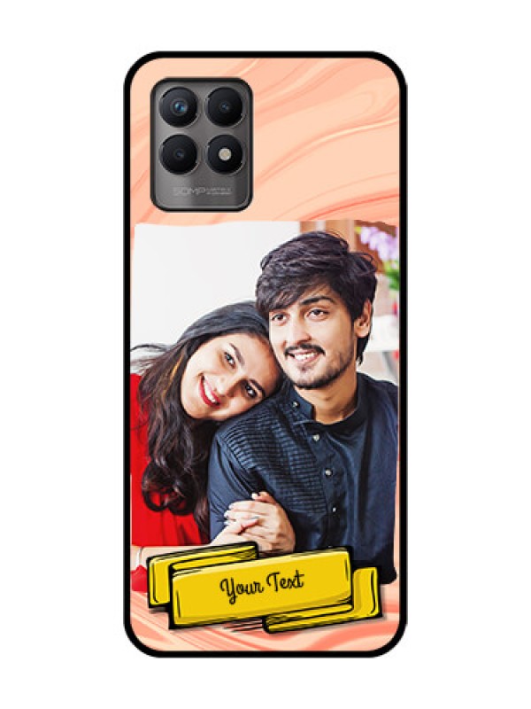 Custom Realme Narzo 50 Custom Metal Phone Case - Marble Texture Design