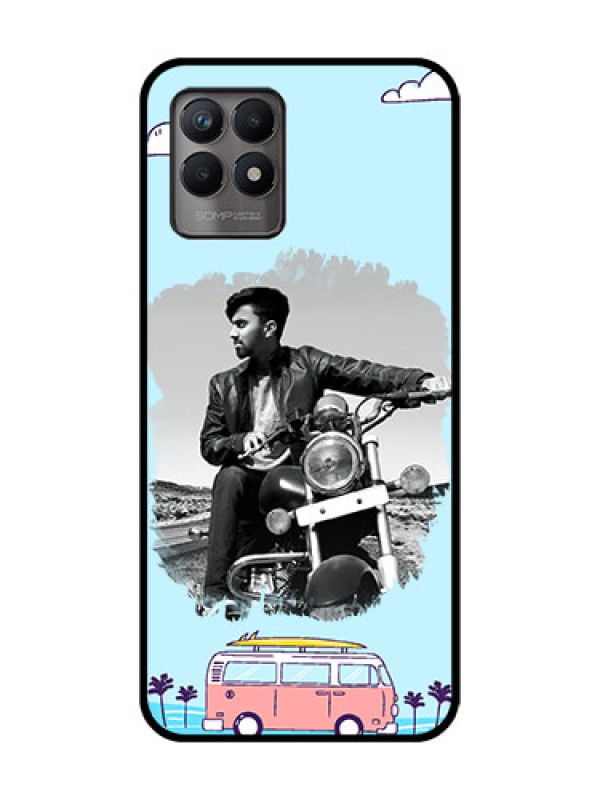 Custom Realme Narzo 50 Custom Metal Phone Case - Travel and Adventure Design