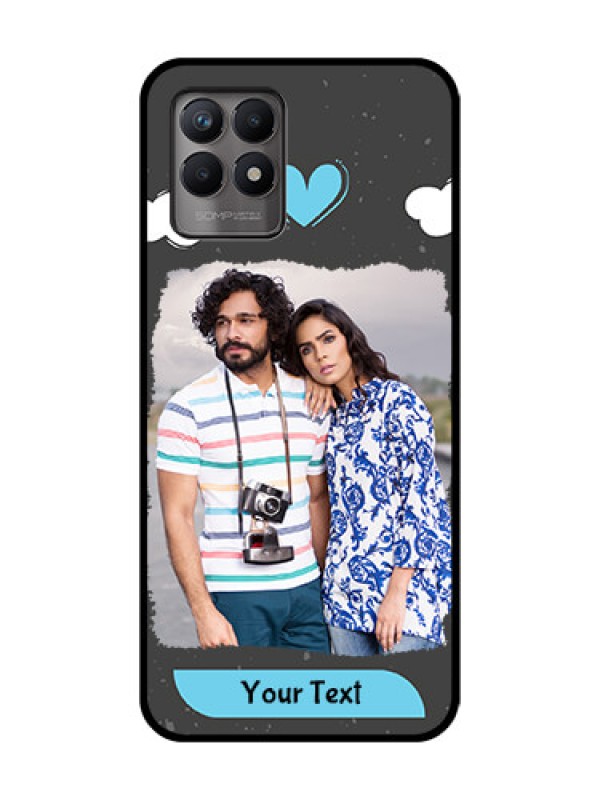 Custom Realme Narzo 50 Custom Metal Phone Case - Splashes With Love Doodles Design