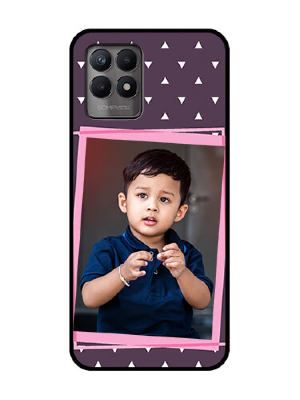 Custom Realme Narzo 50 Custom Metal Phone Case - Triangle Pattern Dotted Design