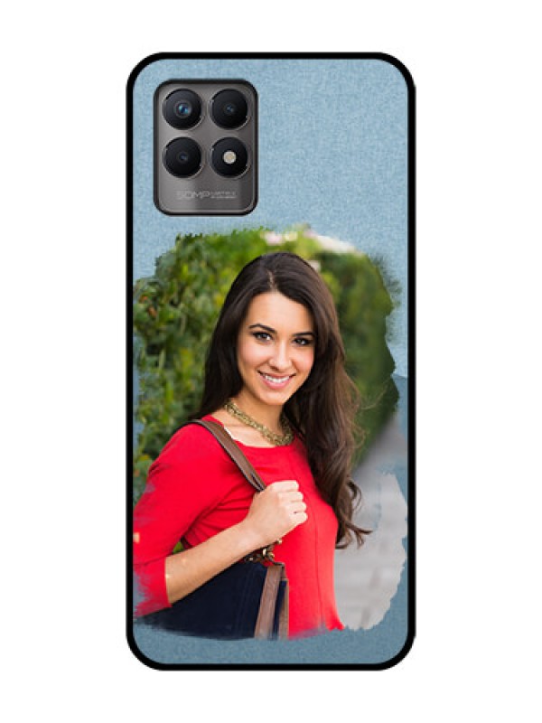 Custom Realme Narzo 50 Custom Metal Phone Case - Grunge Line Art Design