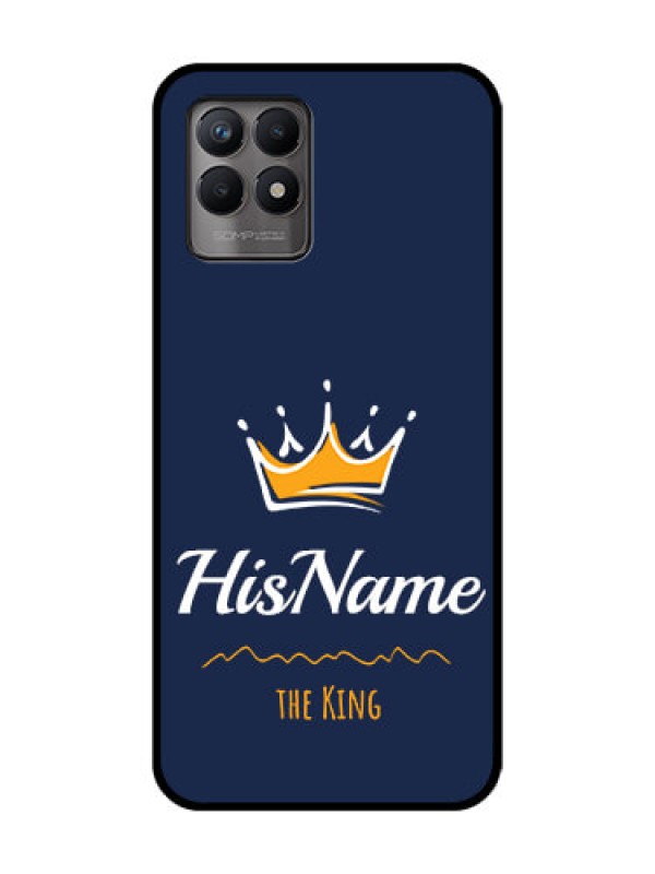 Custom Realme Narzo 50 Custom Metal Phone Case - King With Name Design