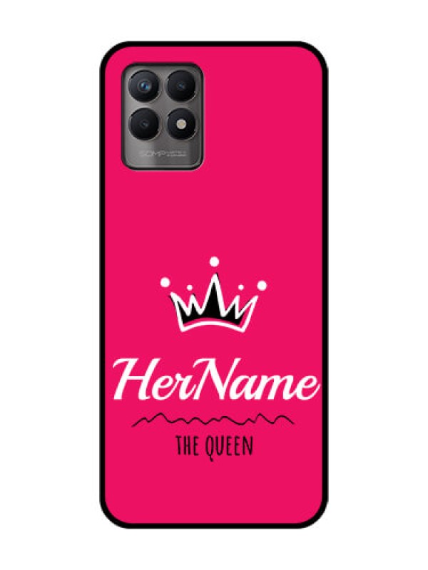 Custom Realme Narzo 50 Custom Metal Phone Case - Queen With Name Design