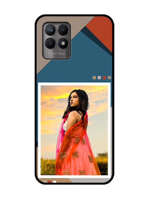 Custom Realme Narzo 50 Custom Metal Phone Case - Retro Color Pallet Design