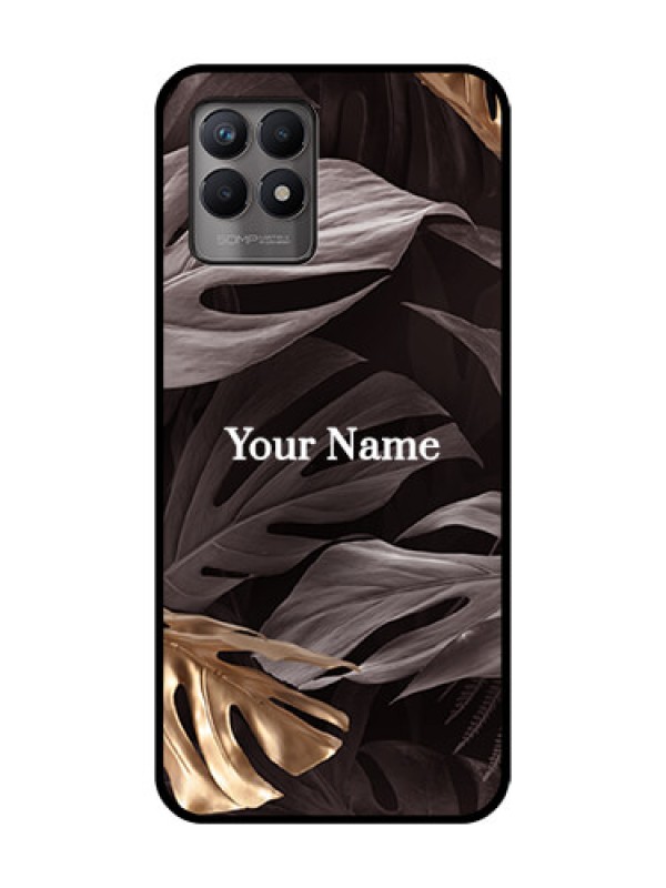 Custom Realme Narzo 50 Custom Metal Phone Case - Wild Leaves Digital Paint Design