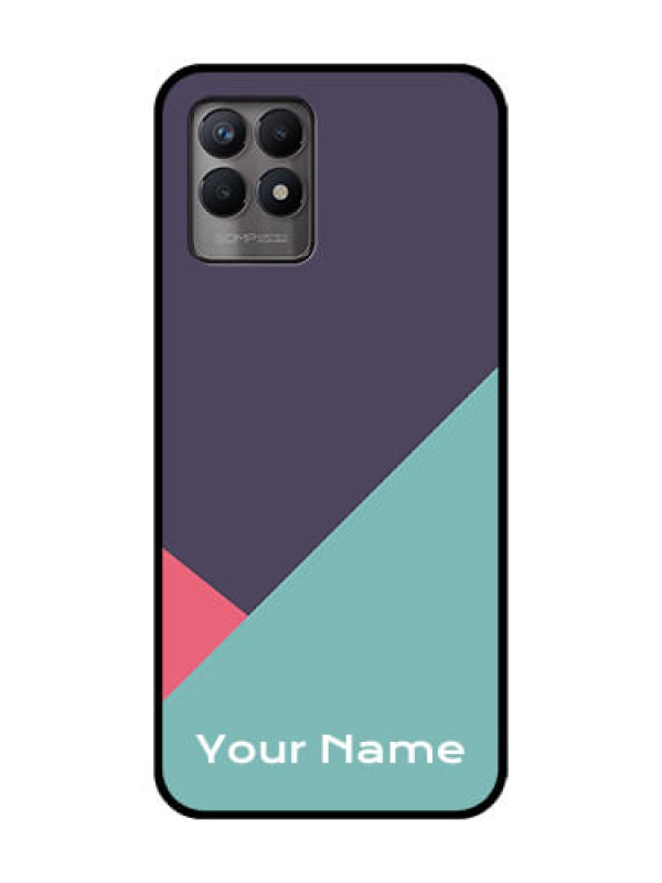 Custom Realme Narzo 50 Custom Metal Phone Case - Tri Color Abstract Design