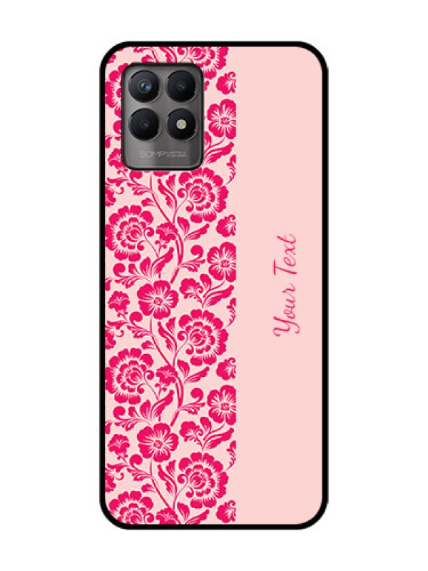 Custom Realme Narzo 50 Custom Metal Phone Case - Attractive Floral Pattern Design