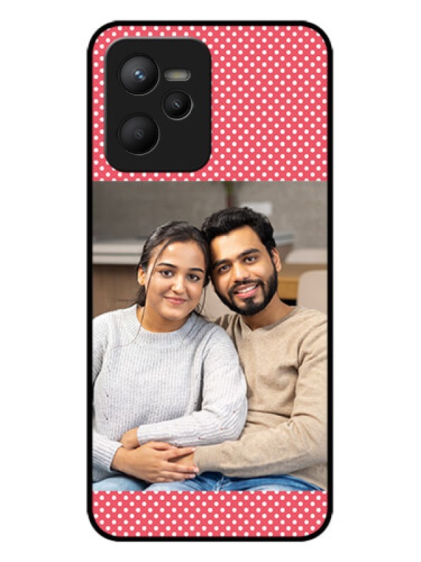 Custom Realme Narzo 50A Prime Custom Metal Phone Case - White Dotted Design