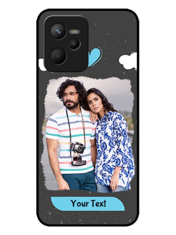 Custom Realme Narzo 50A Prime Custom Metal Phone Case - Splashes With Love Doodles Design