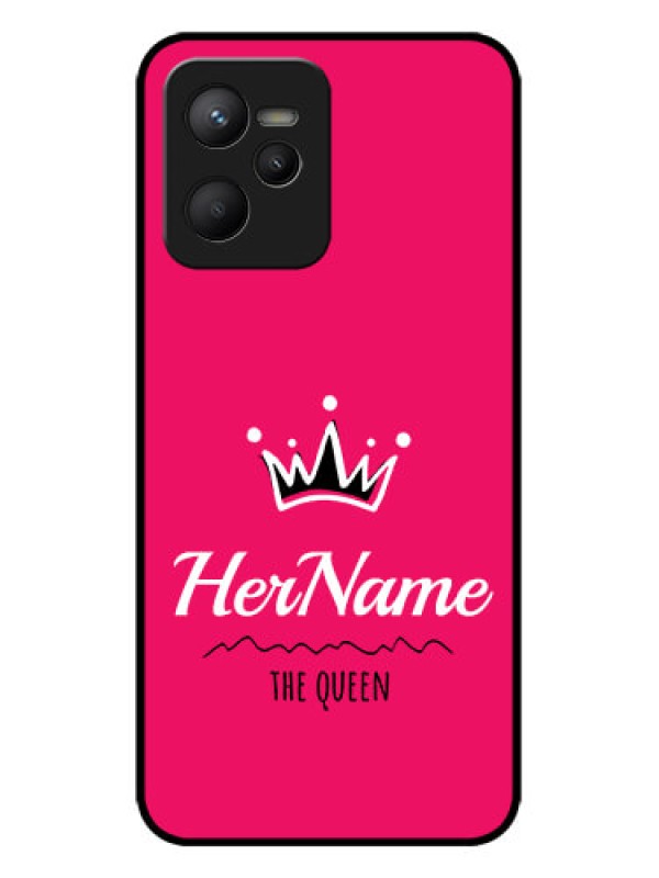 Custom Realme Narzo 50A Prime Custom Metal Phone Case - Queen With Name Design