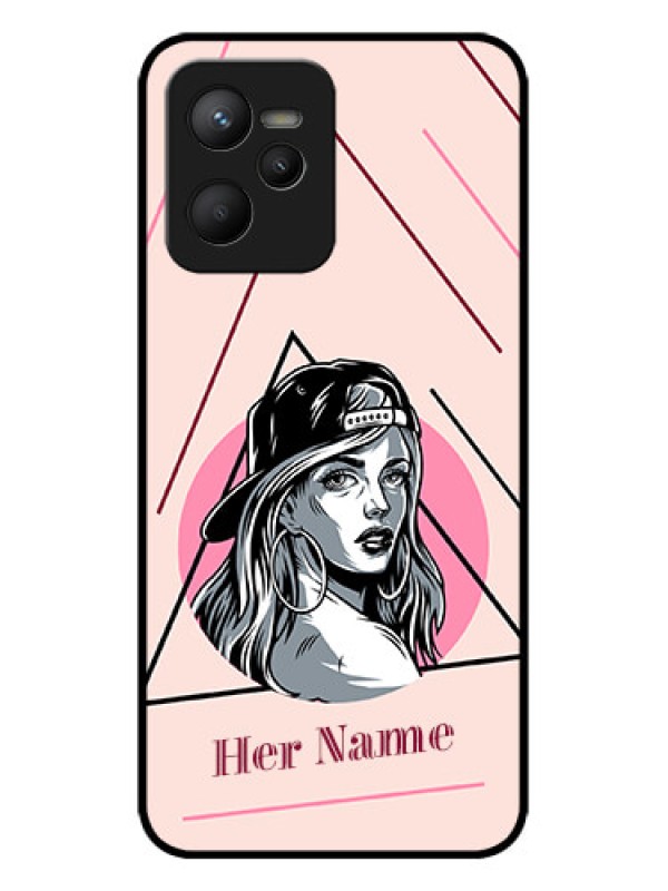Custom Realme Narzo 50A Prime Custom Metal Phone Case - Rockstar Girl Design