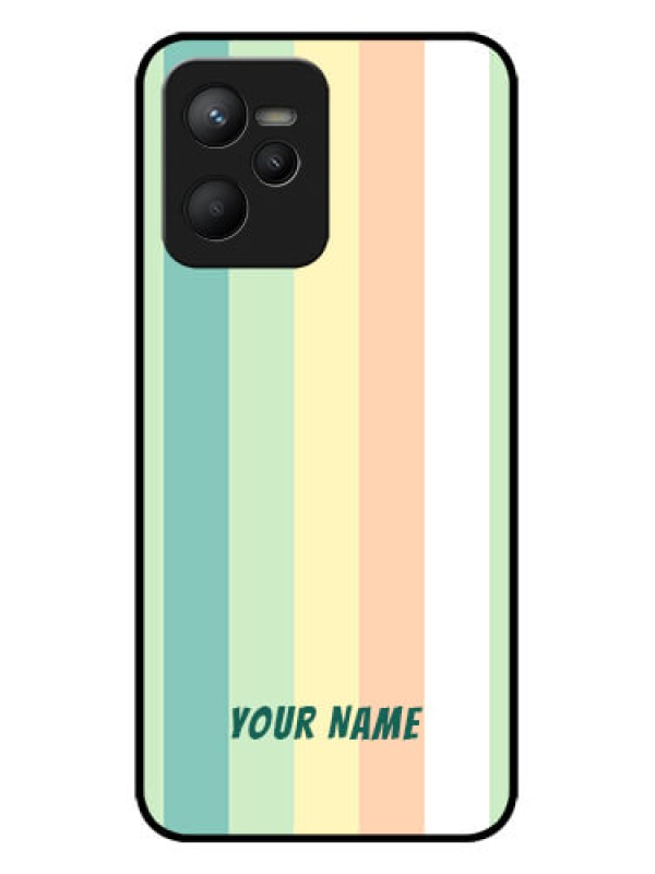 Custom Realme Narzo 50A Prime Custom Metal Phone Case - Multi - Colour Stripes Design