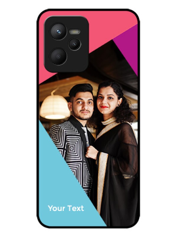 Custom Realme Narzo 50A Prime Custom Metal Phone Case - Stacked Triple Colour Design