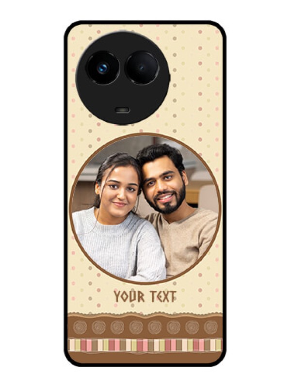 Custom Realme Narzo 60x 5G Custom Metal Phone Case - Brown Dotted Mobile Case Design