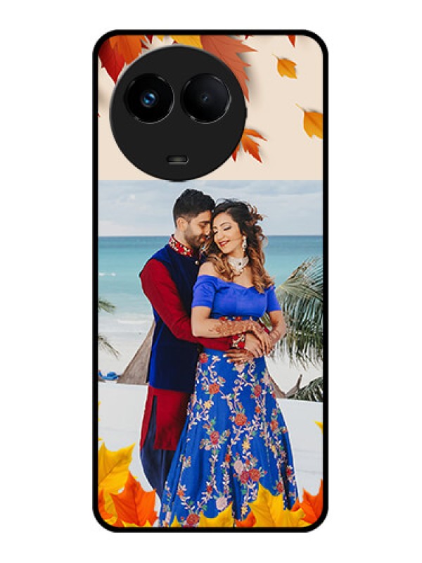 Custom Realme Narzo 60x 5G Custom Metal Phone Case - Autumn Maple Leaves Design