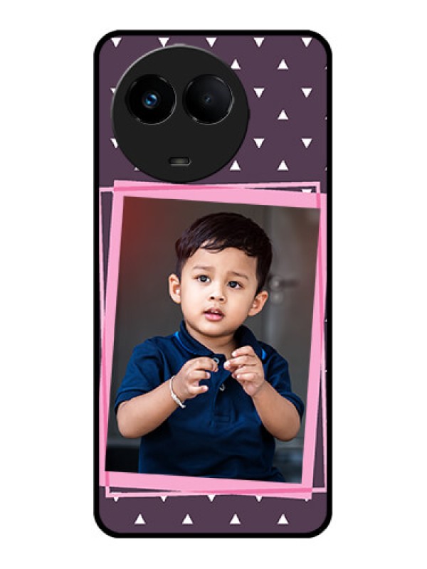 Custom Realme Narzo 60x 5G Custom Metal Phone Case - Triangle Pattern Dotted Design