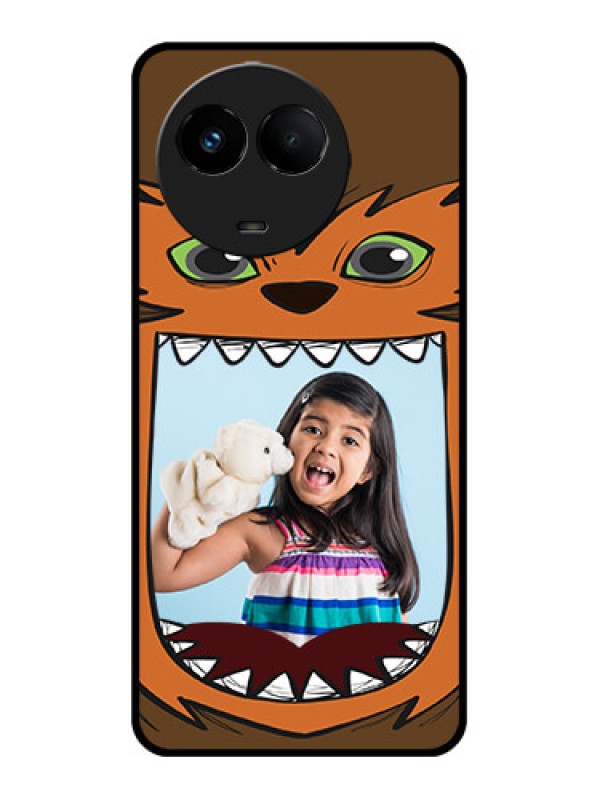 Custom Realme Narzo 60x 5G Custom Metal Phone Case - Owl Monster Back Case Design