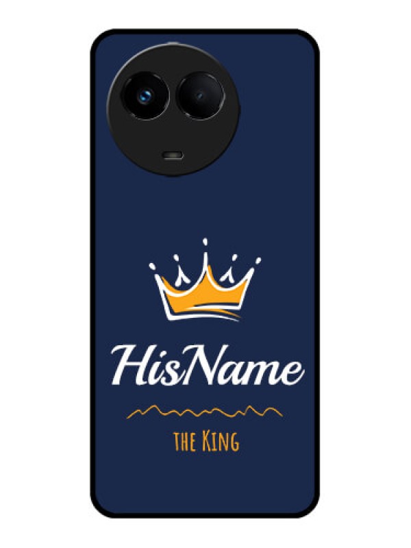 Custom Realme Narzo 60x 5G Custom Metal Phone Case - King With Name Design