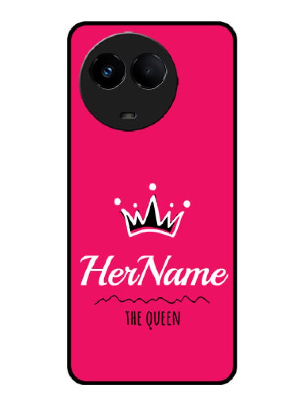 Custom Realme Narzo 60x 5G Custom Metal Phone Case - Queen With Name Design