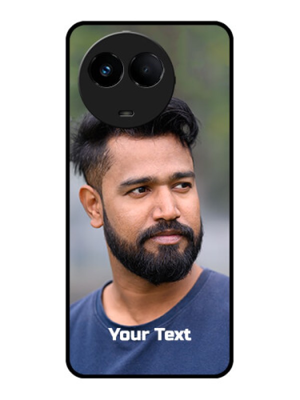 Custom Realme Narzo 60x 5G Custom Metal Phone Case - Photo With Text Design