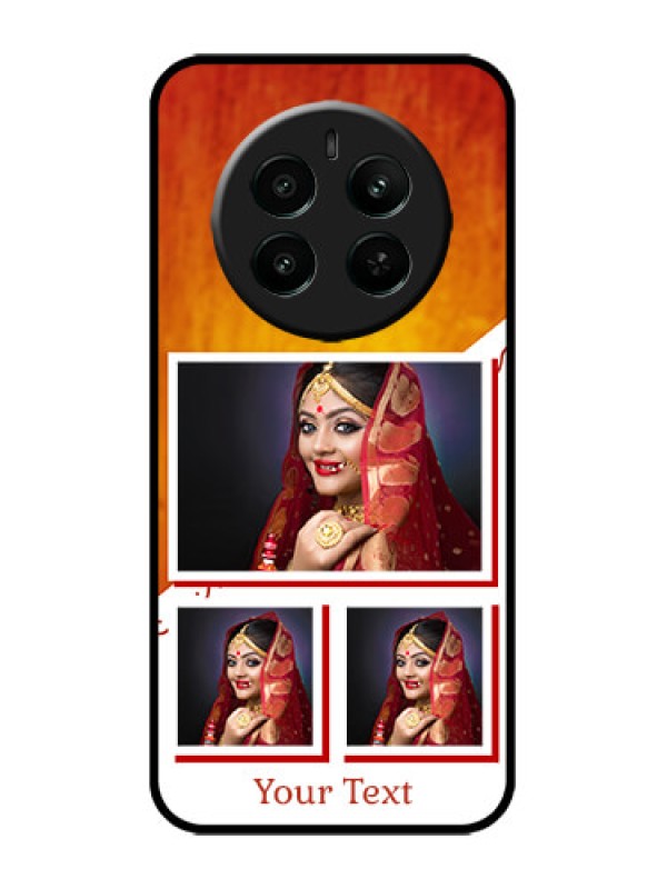 Custom Realme Narzo 70 5G Custom Metal Phone Case - Wedding Memories Design