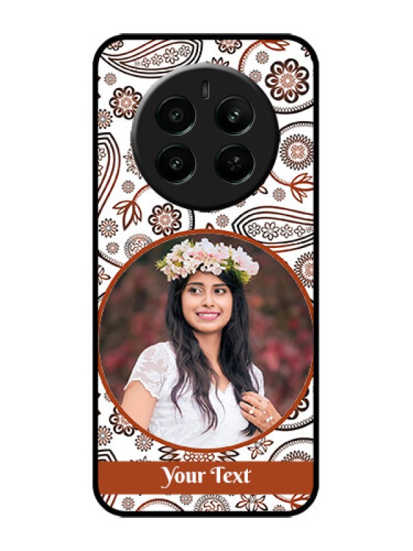 Custom Realme Narzo 70 5G Custom Metal Phone Case - Abstract Flower Design