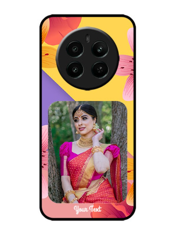 Custom Realme Narzo 70 5G Custom Metal Phone Case - 3 Image With Vintage Floral Design