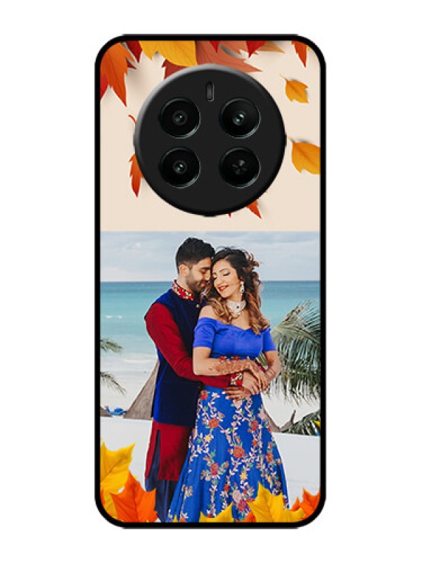 Custom Realme Narzo 70 5G Custom Metal Phone Case - Autumn Maple Leaves Design