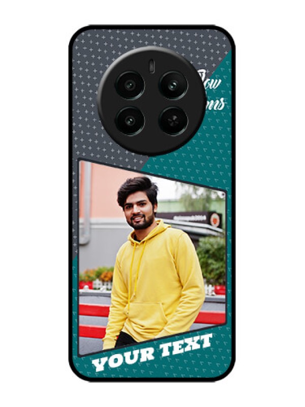 Custom Realme Narzo 70 5G Custom Metal Phone Case - Background Pattern Design With Quote