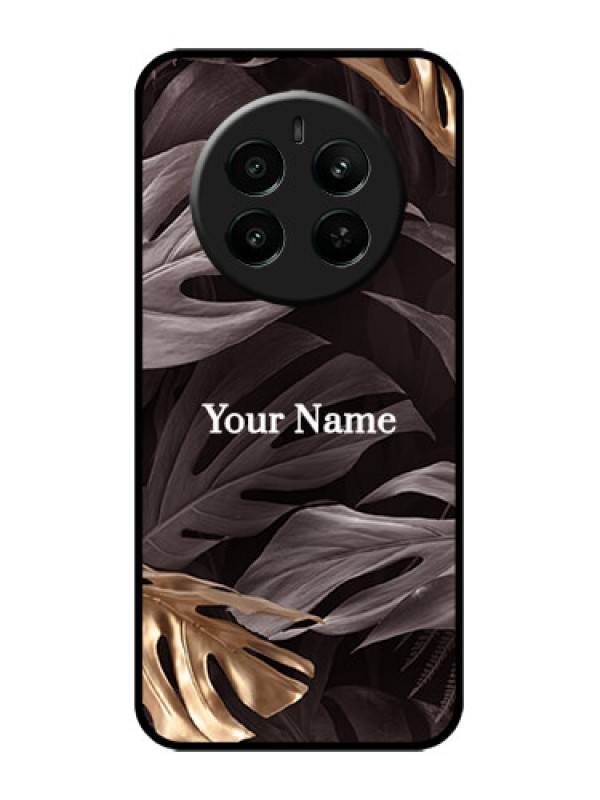 Custom Realme Narzo 70 5G Custom Metal Phone Case - Wild Leaves Digital Paint Design