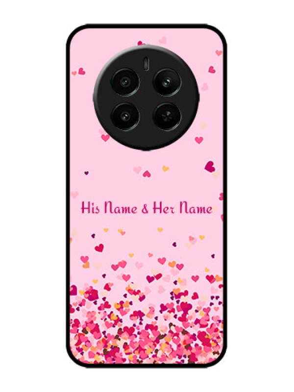 Custom Realme Narzo 70 5G Custom Metal Phone Case - Floating Hearts Design