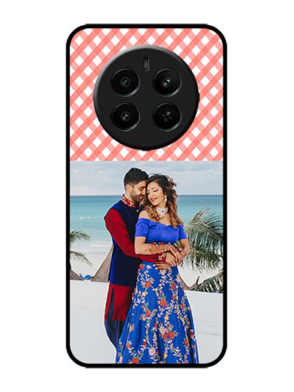 Custom narzo 70 Pro 5G Custom Metal Phone Case - Pink Pattern Design