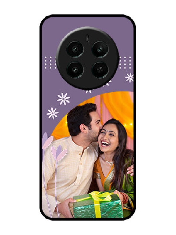 Custom narzo 70 Pro 5G Custom Metal Phone Case - Lavender Flowers Design