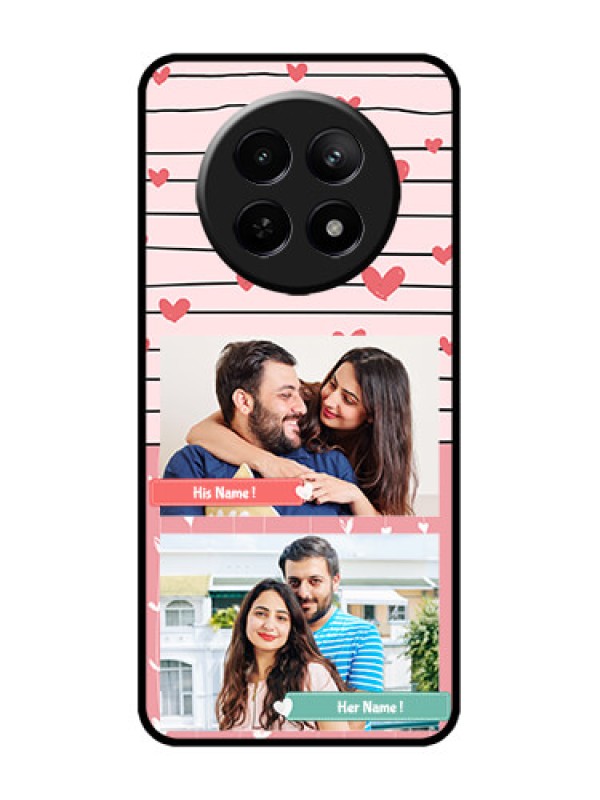 Custom narzo 70X 5G Custom Metal Phone Case - Photo With Heart Design