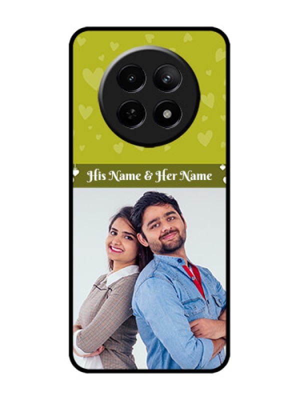 Custom narzo 70X 5G Custom Metal Phone Case - You and Me Heart Design