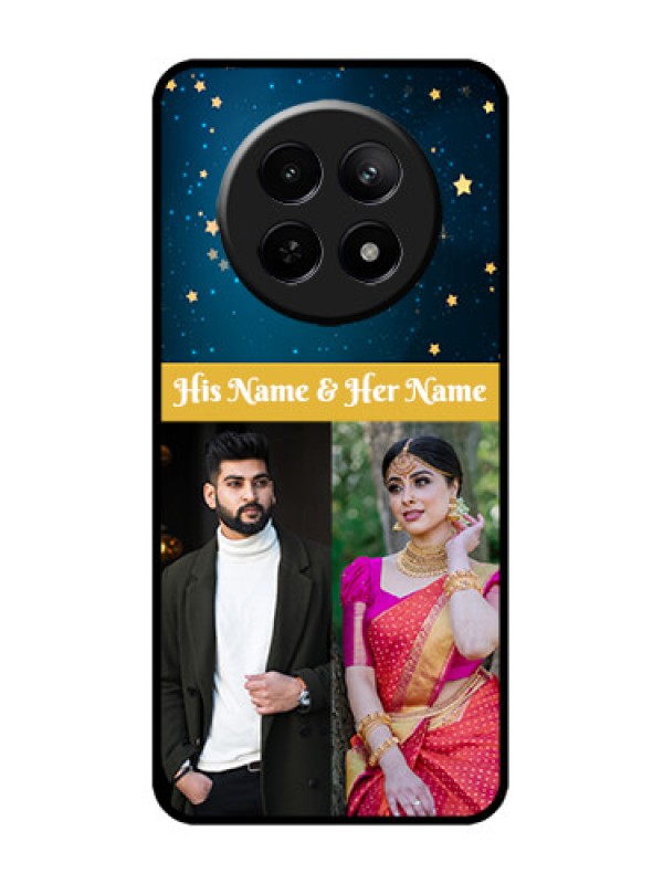 Custom narzo 70X 5G Custom Metal Phone Case - Galaxy Stars Backdrop Design