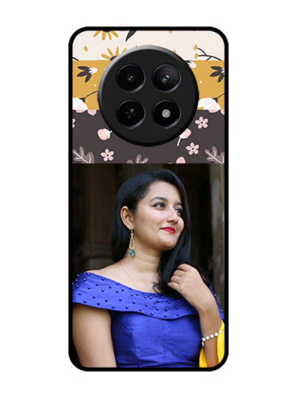 Custom narzo 70X 5G Custom Metal Phone Case - Stylish Floral Design